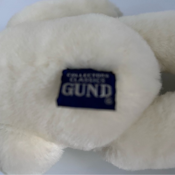 Vintage 1983 'Collector's Classic Gund' White Plush jointed Teddy Bear 9” - Picture 9 of 10